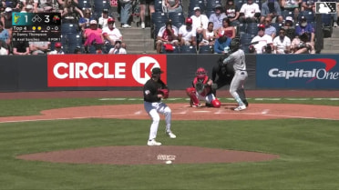 Axel Sanchez homers (4) on a fly ball to left center field.