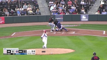 Samuel Zavala singles on a ground ball to center fielder Carter Trice. Ryan Galanie scores.