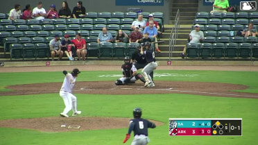 Ryan Jackson doubles (8) on a ground ball to right fielder Lazaro Montes. Carson Tucker scores.