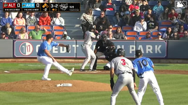 Shalin Polanco out on a sacrifice fly to left fielder Angel Martínez. Murf Gray scores.