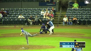 Bill Knight singles on a line drive to center fielder Kendall George. Jared Sundstrom scores.