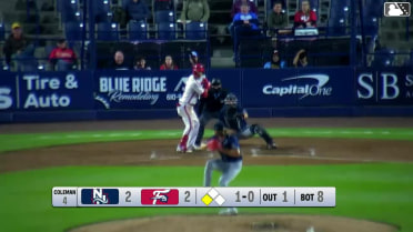 Carson DeMartini singles on a line drive to center fielder Jace Bohrofen. Dante Nori scores.