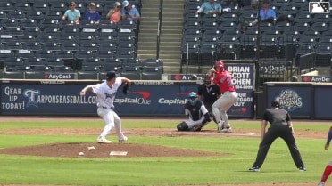 Griffin Burkholder homers (3) on a line drive to left field. Nolan Beltran scores. Will Vierling scores.