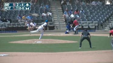 Braden Montgomery out on a sacrifice fly to center fielder Raudi Rodriguez. Adam Fogel scores.