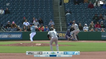 Rafael Flores Jr. homers (1) on a fly ball to right center field. Esmerlyn Valdez scores.