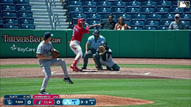 Nathan Humphreys homers (1) on a fly ball to right center field.