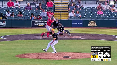 Juan Villavicencio homers (7) on a fly ball to right field.