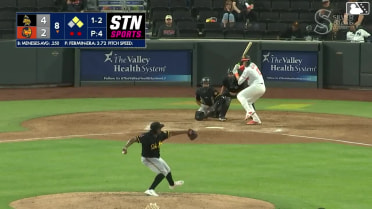 Joey Meneses singles on a ground ball to left fielder Donovan Walton. Bryan Lavastida scores. Cade Marlowe to 2nd.