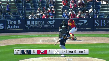 Aroon Escobar homers (3) on a line drive to right center field.
