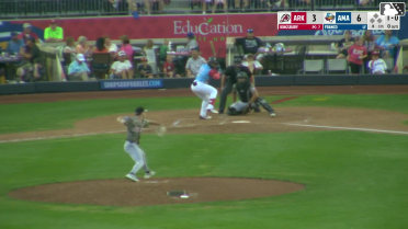 Junior Franco homers (5) on a fly ball to center field.