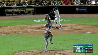 Michael Martinez grounds into a double play, first baseman Anthony Martinez to second baseman Yaikel Mijares to pitcher Aaron Savary. Dallas Macias scores. Tanner Smith out at 2nd. Michael Martinez out at 1st.