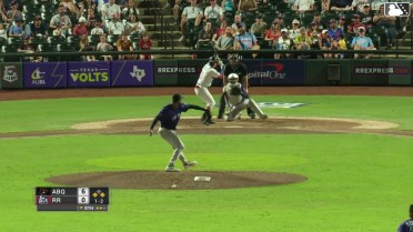 Aaron Zavala doubles (17) on a sharp line drive to center fielder Drew Avans. Jarred Kelenic scores. Santiago Espinal scores.