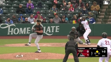 J.D. Thompson In play, run(s) to Jose Meza
