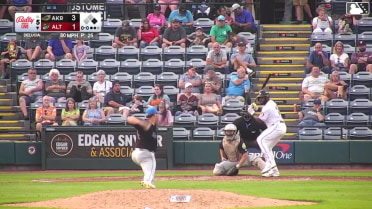 Callan Moss triples (1) on a line drive to right fielder Jaison Chourio. Robert Hassell III scores.