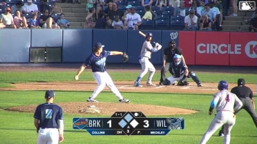 Corey Collins out on a sacrifice fly to center fielder Yeremy Cabrera. Mitch Voit scores.