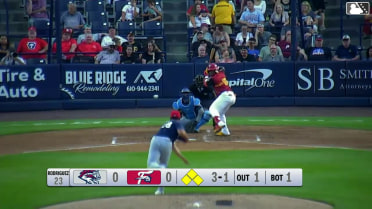 Aroon Escobar singles on a line drive to center fielder John Bay. Bryan Rincon scores. Raylin Heredia to 3rd. Alex Binelas to 2nd.
