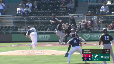 Carlos Rodríguez singles on a ground ball to center fielder Nolan Jones. Will Wagner scores. Miguel Andujar to 3rd.