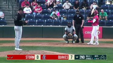 Gavin Grahovac homers (6) on a fly ball to left field.