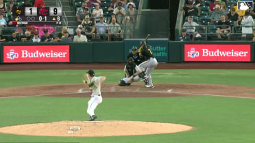 Kyren Paris out on a sacrifice fly to center fielder Scott Bandura. Christian Moore scores.
