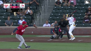 Jase Bowen homers (8) on a fly ball to center field. Anthony Vilar scores.