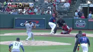 Jimmy Crooks homers (9) on a fly ball to right field. Bryan Torres scores. César Prieto scores.
