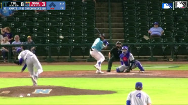 Alberto Rodriguez homers (3) on a fly ball to right center field.