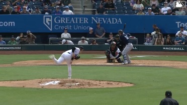 Patrick Wisdom homers (1) on a fly ball to center field.