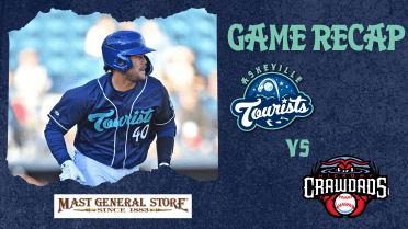 Crawdads Top Tourists 11-9 Despite Guillemette's Four Hits