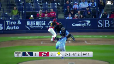 Austin Murr homers (2) on a fly ball to right field. Dylan Campbell scores.