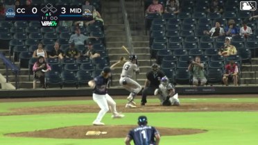 Will Bush homers (13) on a fly ball to right center field.