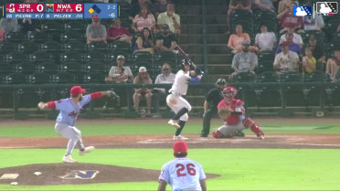 Luke Pelzer singles on a line drive to center fielder Miguel Ugueto. Canyon Brown scores.