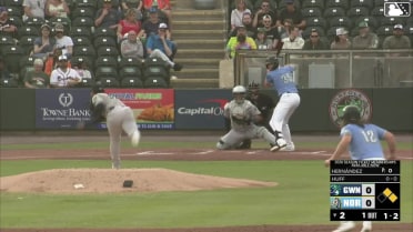 Elieser Hernández In play, out(s) to Sam Huff