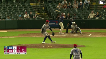 Dylan Dreiling homers (22) on a fly ball to center field. Sebastian Walcott scores.