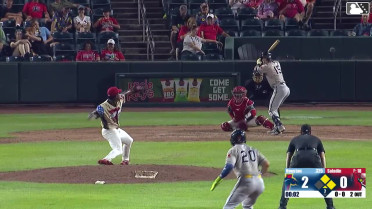 Marek Houston singles on a line drive to right fielder Won-Bin Cho. Jaime Ferrer scores. Jorel Ortega to 3rd.