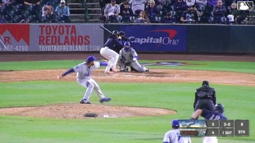 Dervy Ventura singles on a line drive to right fielder Jaron Elkins. Brady O'Brien scores. George Feliz to 3rd.