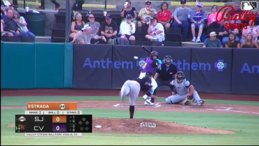 Ivan Luciano triples (1) on a sharp line drive to center fielder Andy Polanco.