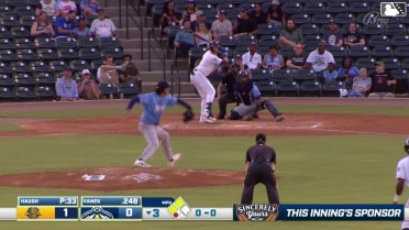 JC Vanek flies out to center fielder Slater de Brun. Ricson Gonzalez scores.