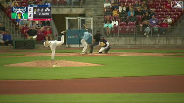 Cory Lewis records the sixth strikeout of his start