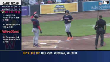 Max Anderson homers (9) on a fly ball to left field.