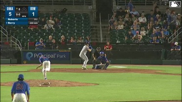 Jacob Berry homers (8) on a fly ball to center field.