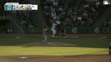 Oliver Dunn triples (1) on a sharp line drive to center fielder José Azocar. Jacob Gonzalez scores.