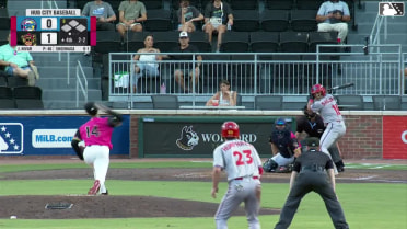 Kodey Shojinaga grounds into a double play, shortstop Evan Morrison to second baseman Casey Cook to first baseman Antonis Macias. Carter Mathison out at 2nd. Kodey Shojinaga out at 1st.