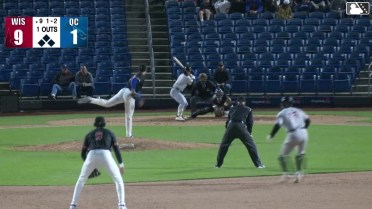 Josh Adamczewski grounds into a double play, shortstop Austin Charles to first baseman Jose Cerice. Andrew Fischer out at 2nd. Josh Adamczewski out at 1st.