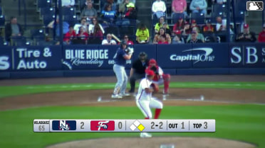 Sean Keys homers (8) on a line drive to right center field. Jace Bohrofen scores.