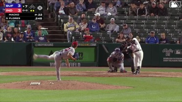 Rafael Flores swats a solo homer