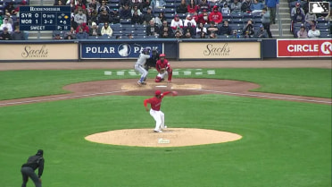 Ji Hwan Bae strikes out swinging and Nick Morabito caught stealing 2nd, catcher Jason Delay to shortstop Nick Sogard to catcher Jason Delay.