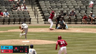 Zavier Warren singles on a line drive to center fielder Brendan Jones. Leo Balcazar scores.