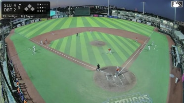 Tyson Lewis out on a sacrifice fly to left fielder Simon Juan. Jacob Friend scores.