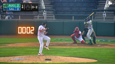 Nick Montgomery homers (5) on a fly ball to center field.