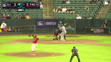 Cam Maldonado homers (8) on a fly ball to left center field. Rod Barajas Jr. scores.